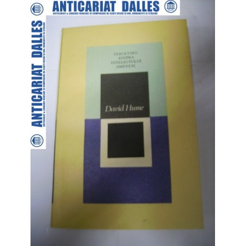 David Hume -Cercetare asupra intelectului omenesc David Hume -Cercetare asupra intelectului omenesc