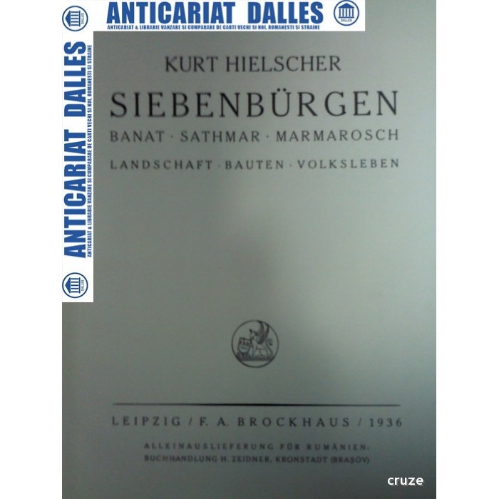 SIEBENBURGEN - KURT HIELSCHER 1936 SIEBENBURGEN - KURT HIELSCHER 1936