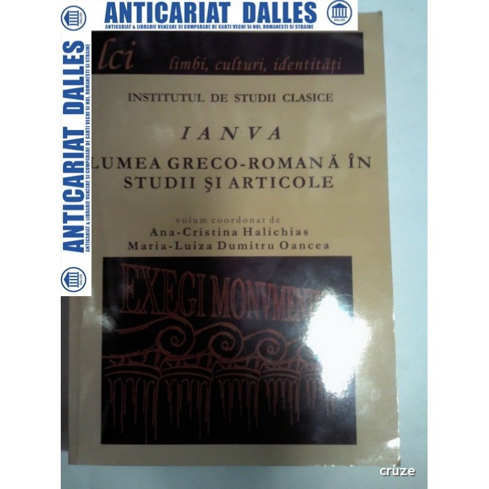 LUMEA GRECO-ROMANA IN STUDII SI ARTICOLE -Ana Cristina Halichias