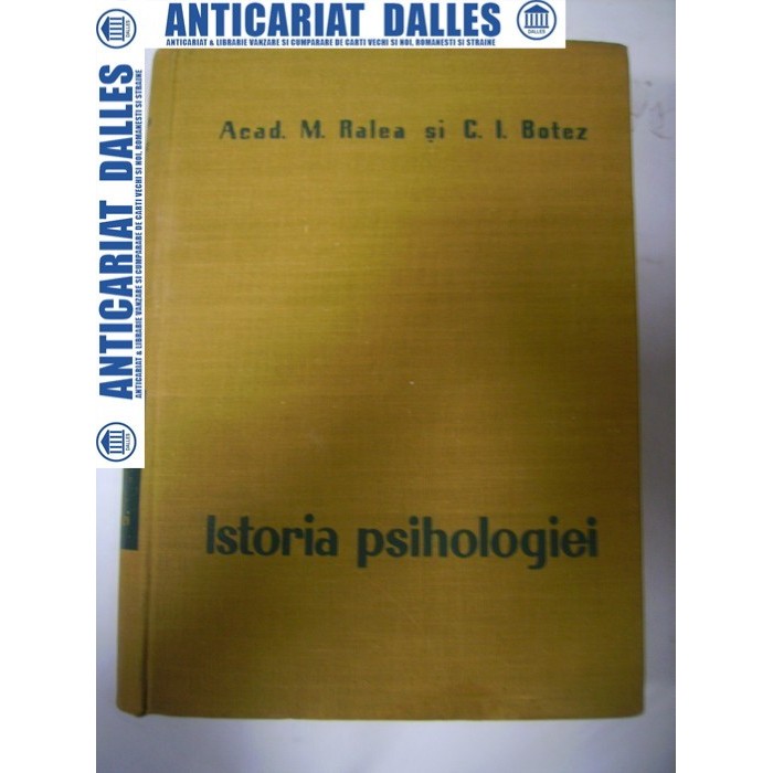 ISTORIA PSIHOLOGIEI -M.RALEA