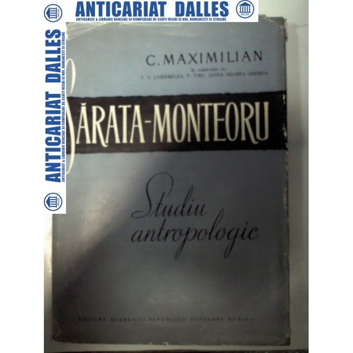SARATA -MONTEORU -Studiu antropologic -C.Maximilian SARATA -MONTEORU -Studiu antropologic -C.Maximilian