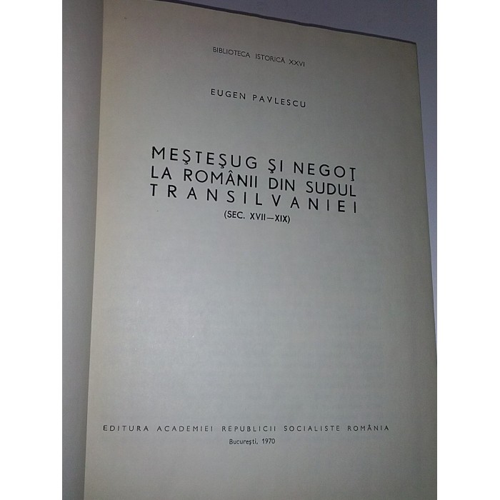 MESTESUG SI NEGOT LA ROMANII DIN SUDUL TRANSILVANIEI