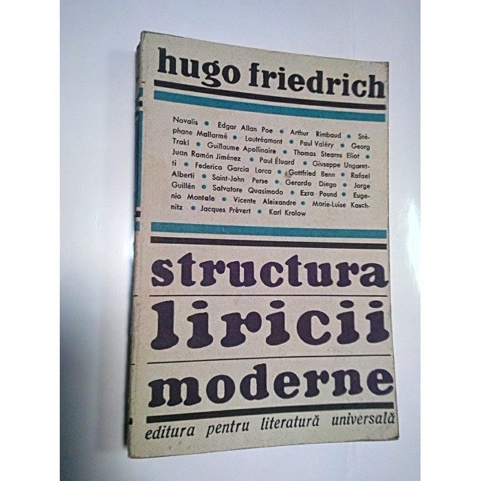 STRUCTURA LIRICII MODERNE - HUGO FRIEDRICH