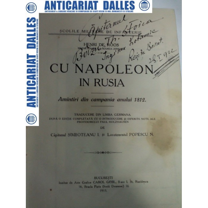 CU NAPOLEON IN RUSIA - Henri De Roos -1915