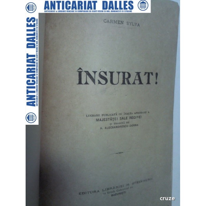 CARMEN SYLVA - INSURAT ! -1903 CARMEN SYLVA - INSURAT ! -1903